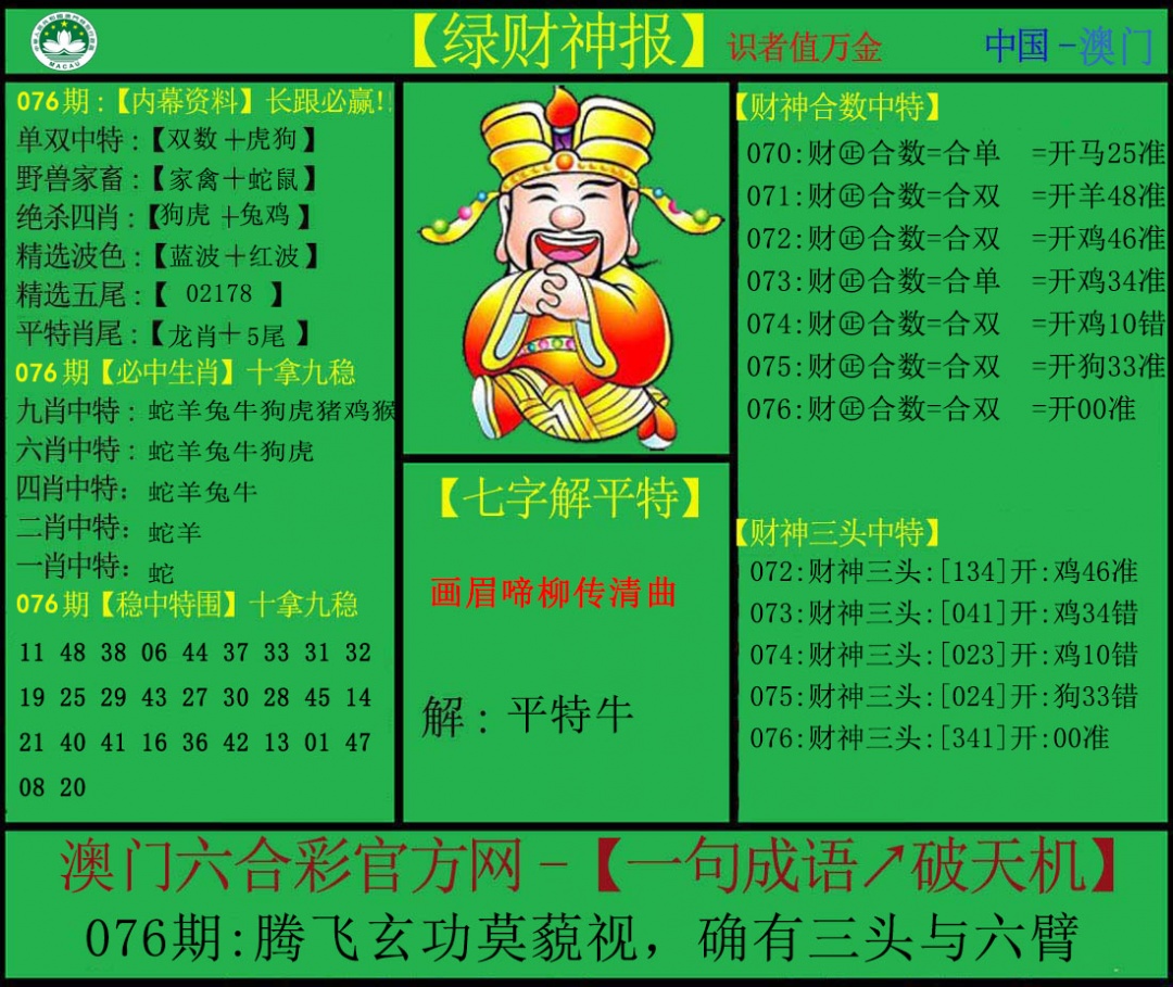 076期绿财神[图]